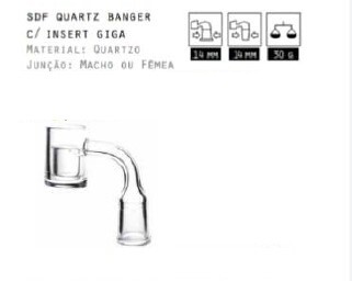 SDF Quartz Banger com Insert Giga Ref.: SDF 053 - JVB Distribuidora