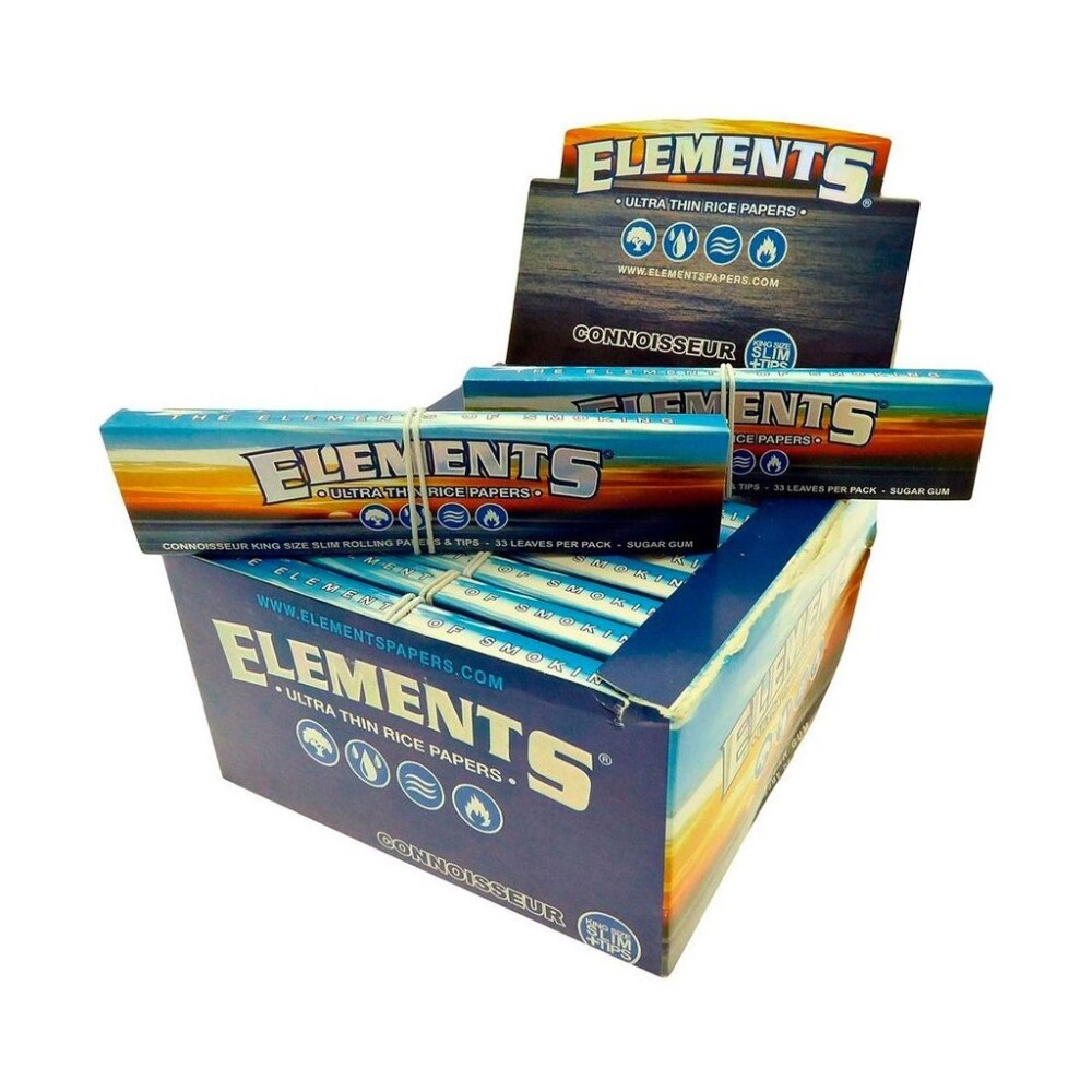 Elements Conoisseur King Size Slim + Tips Ref.: 0595 - JVB Distribuidora