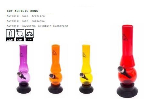 SDF Acrylic Bong Cores SQUADAFUM – REF – SDF 9001 - JVB Distribuidora