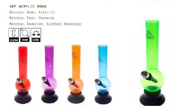 SDF Acrylic Bong Cores SQUADAFUM – REF – SDF 9002 - JVB Distribuidora