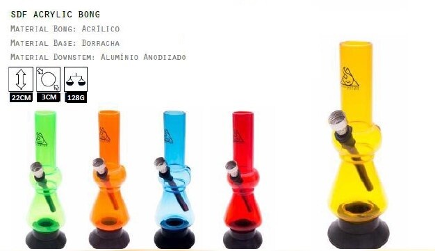 SDF Acrylic Bong Cores SQUADAFUM – REF – SDF 9003 - JVB Distribuidora