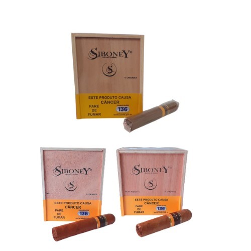 Charutos Siboney Linha Robusto – Caixa de Madeira - JVB Distribuidora