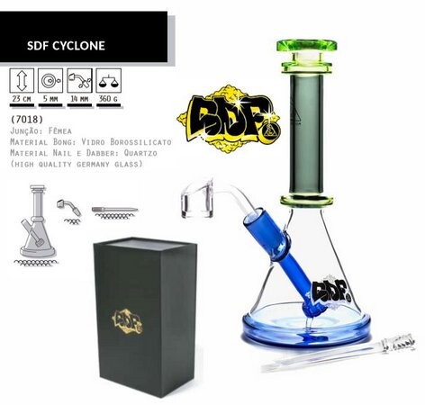 Glass Bongs SDF CYCLONE SQUADAFUM – REF – SDF 7018 - JVB Distribuidora