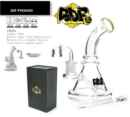 Glass Bongs SDF PYRAMID SQUADAFUM – REF – SDF 7015 - JVB Distribuidora