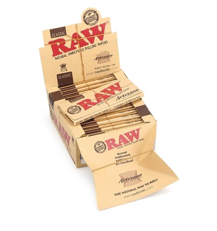 PAPEL CIG RAW SLIM + TRAY + TIPS REF.: 0888 - JVB Distribuidora