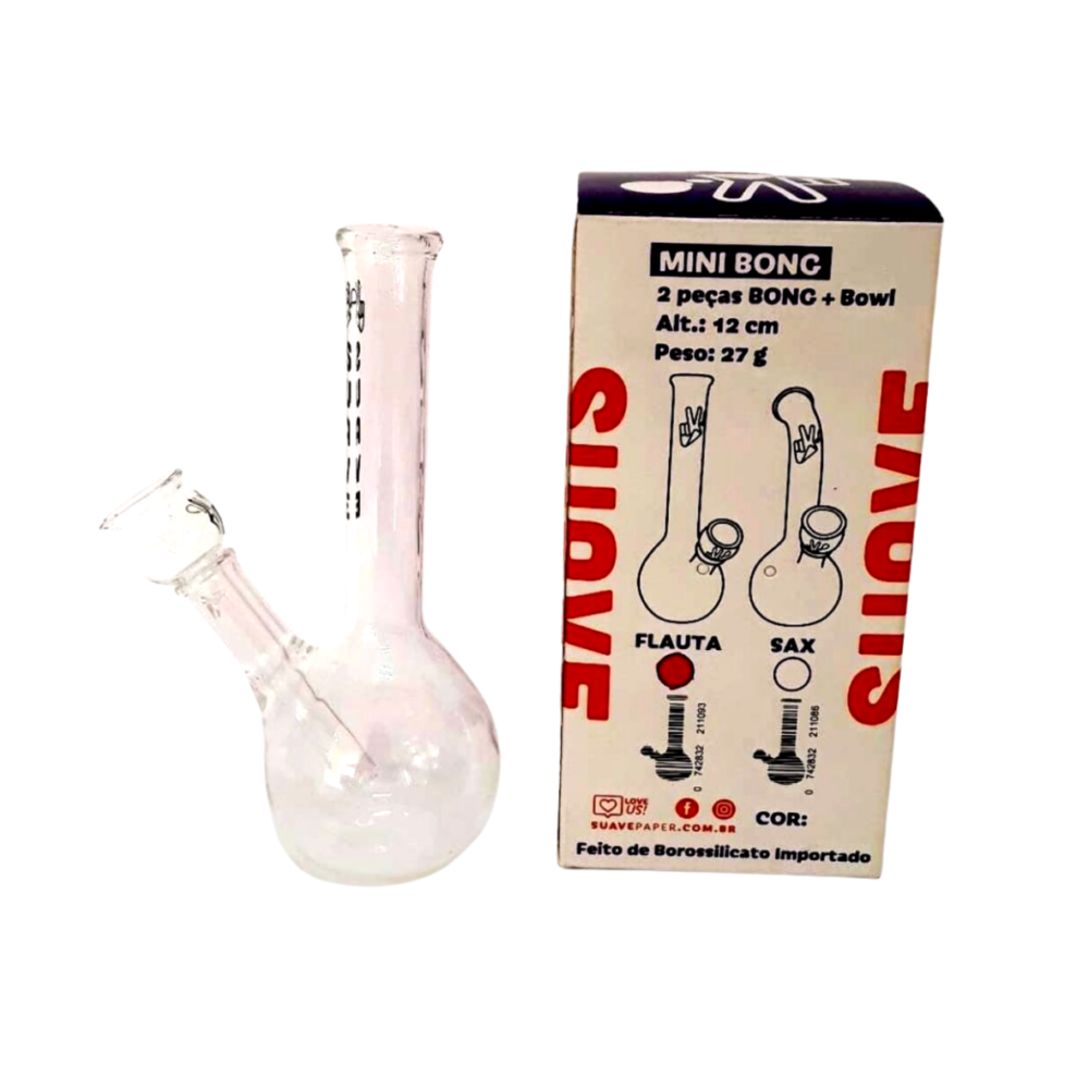 MINI BONG SUAVE FLAUTA 12CM – REF 1025 - JVB Distribuidora