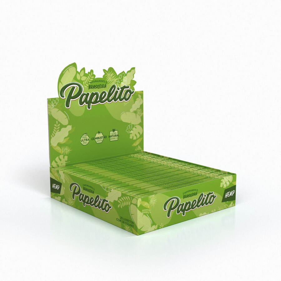 PAPELITO PAPEL HEMP KING SIZE C/ 25 LIVRETOS – REF 1021 - JVB Distribuidora