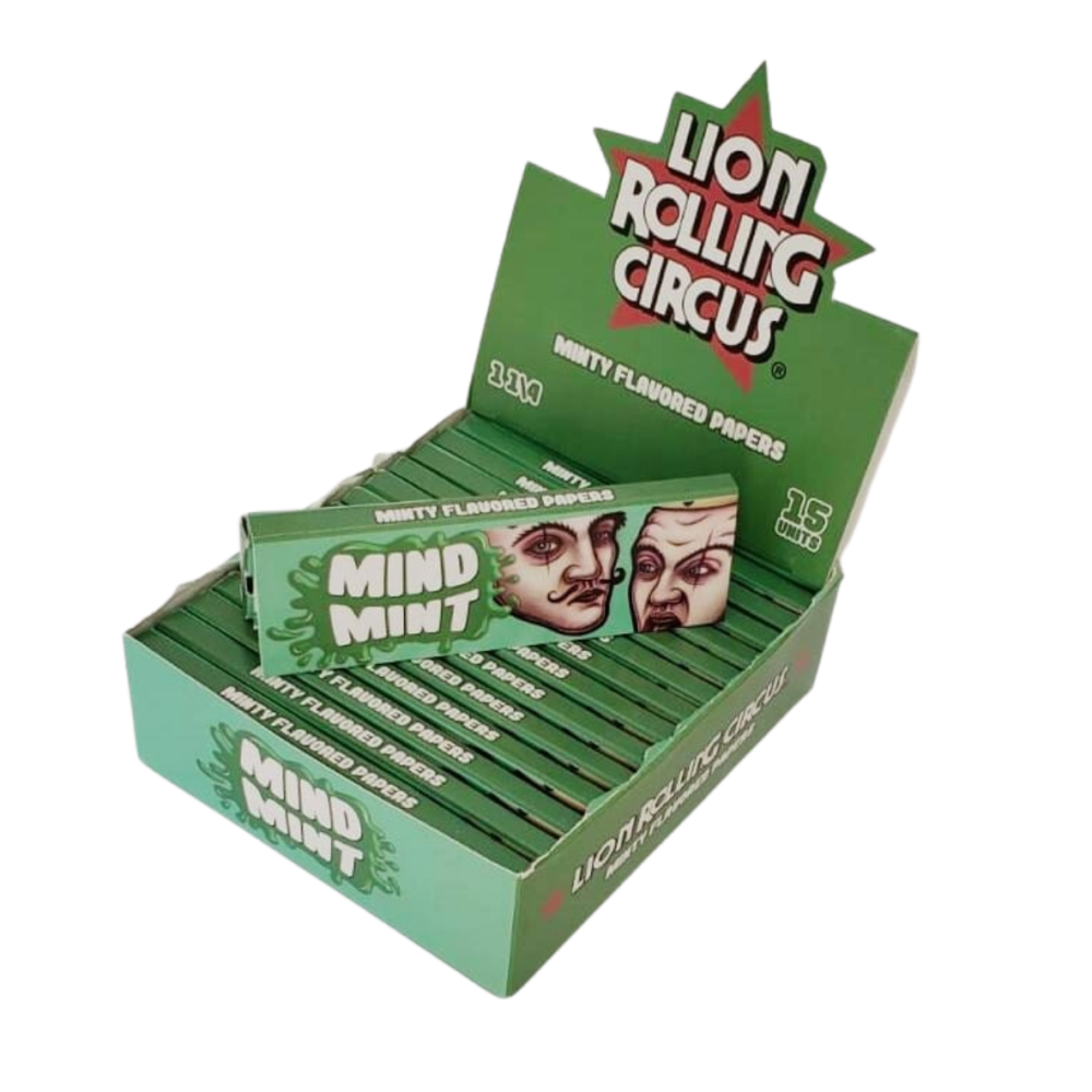 PAPEL CIG LION CIRCUS FLAVORED – MIND MINT – REGULAR 1.1/4 C/15 – REF.: 1060 - JVB Distribuidora