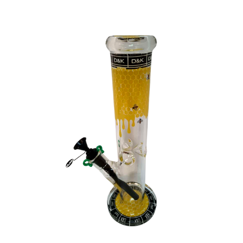 BONG VIDRO D&K ICE INLINE HONEY 30CMX45MM – REF – 1249 - JVB Distribuidora