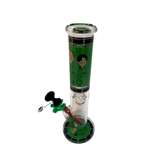 BONG VIDRO ICE INLINE ROUND6 GREEN D&K 30CMX45MM – REF – 1264 - JVB Distribuidora