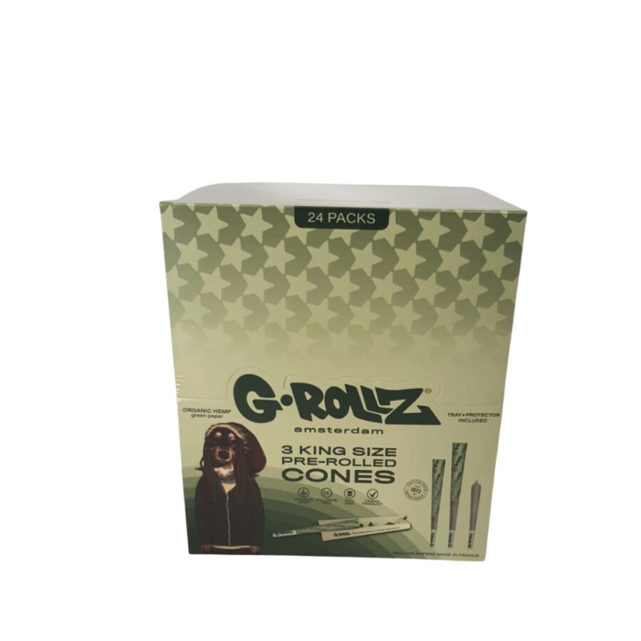 PAPEL CIG CONE ORGANIC GREEN  3X  G.ROLLZ – REF- 1321 - JVB Distribuidora