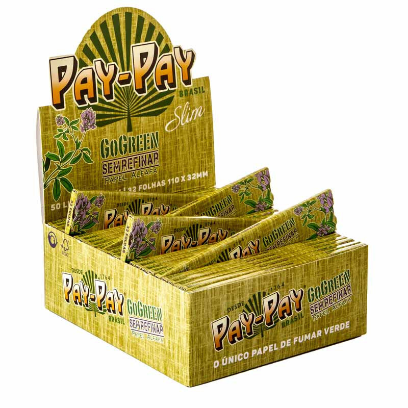 PAPEL CIG PAY PAY GO GREEN SLIM BRASIL G C/50 – Ref.: 0509 - JVB Distribuidora