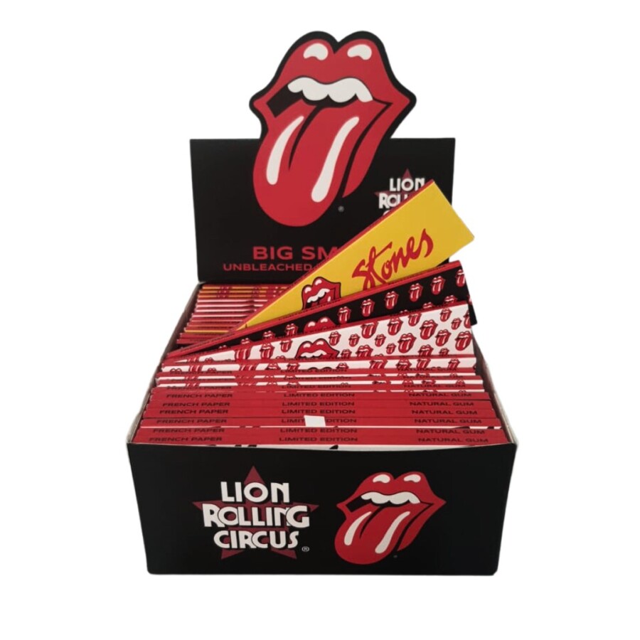 PAPEL CIG LION UNBLEACHED ROLLING STONES  C/50 – REF – 1544 - JVB Distribuidora