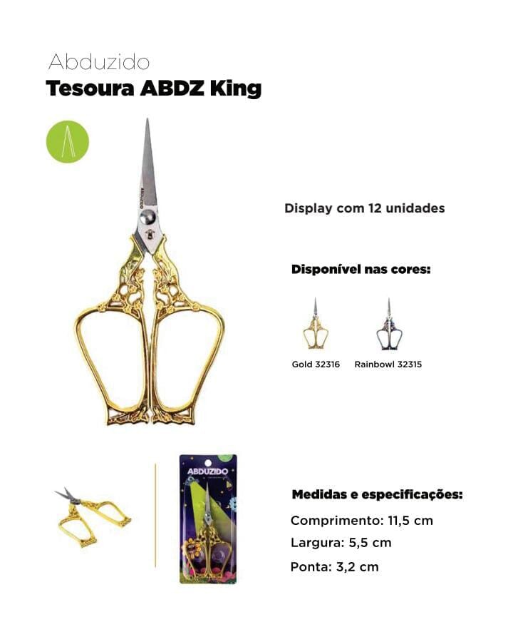 TESOURA KING  C/12 – ABDZ – REF – 1656 – - JVB Distribuidora