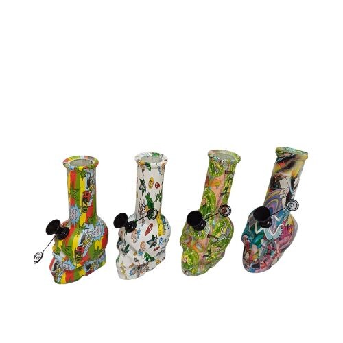 BONG DE VIDRO MINI SKULL RICK AND MORTY – REF – 1712 - JVB Distribuidora