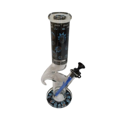 BONG VIDRO D&K ICE CURVADO RICK AND MORTY 30CMX45MM – REF – 1738 - JVB Distribuidora