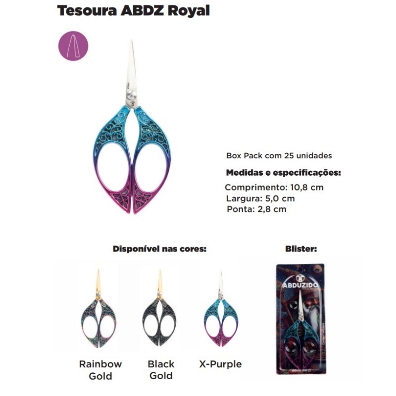 TESOURA ROYAL C/12 – ABDZ – REF – 1825 - JVB Distribuidora