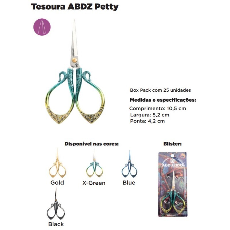 TESOURA PETTY C/12 – ABDZ – REF – 1827 - JVB Distribuidora