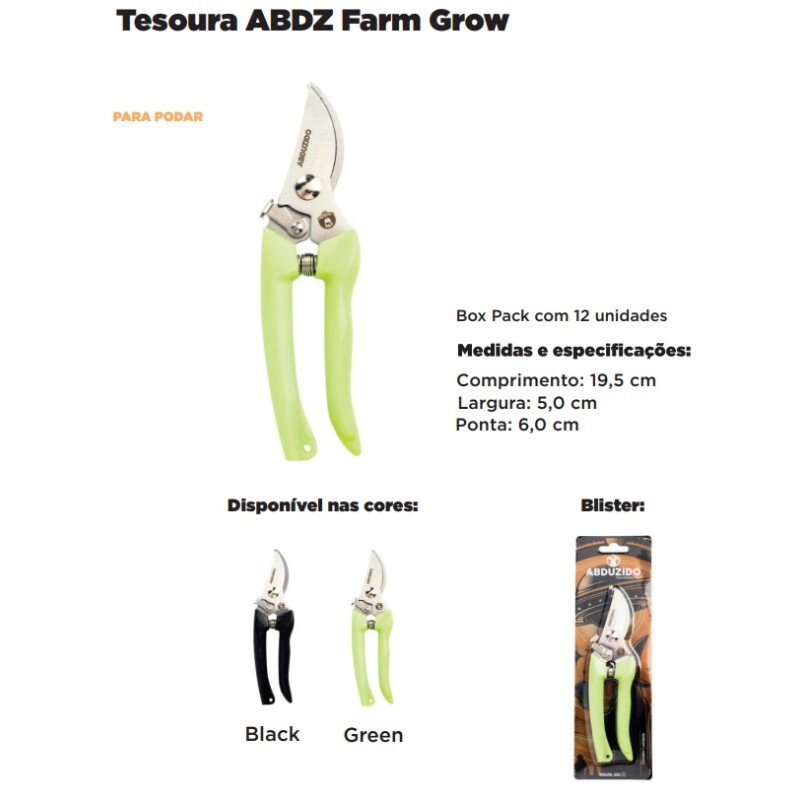 TESOURA FARM GROW C/2 – ABDZ – REF – 1829 - JVB Distribuidora