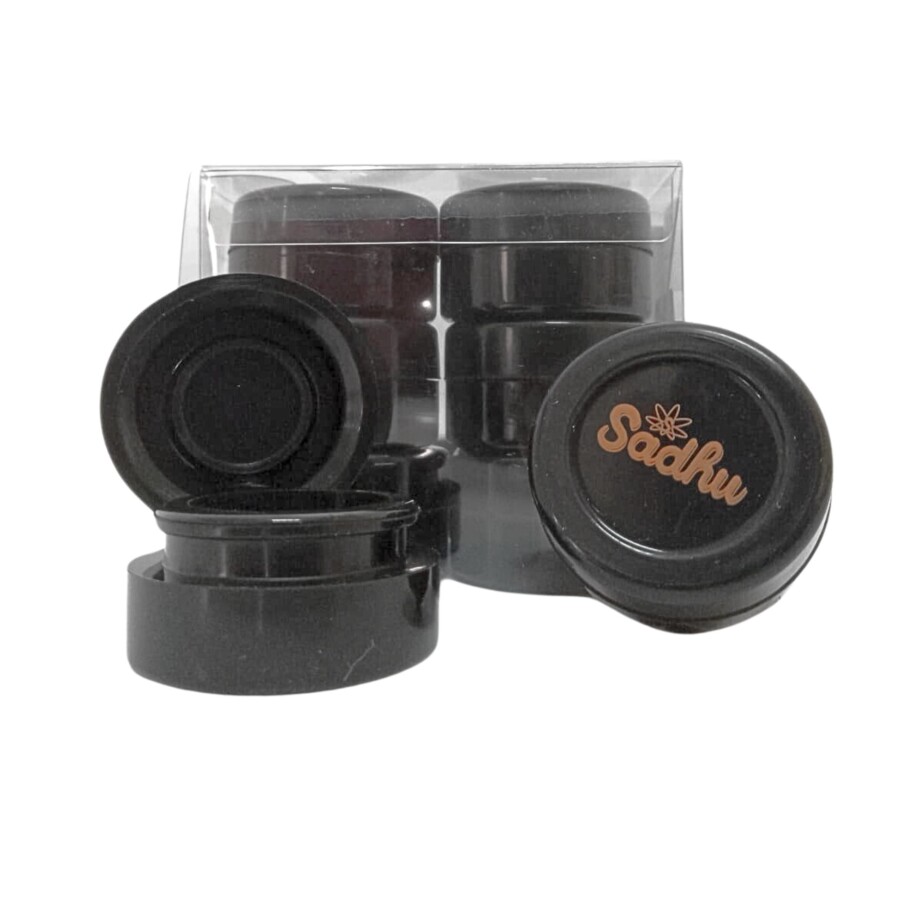 MINI POTE SILICONE COM TAMPA BLACK – SADHU 12UN – REF – 1801 - JVB Distribuidora