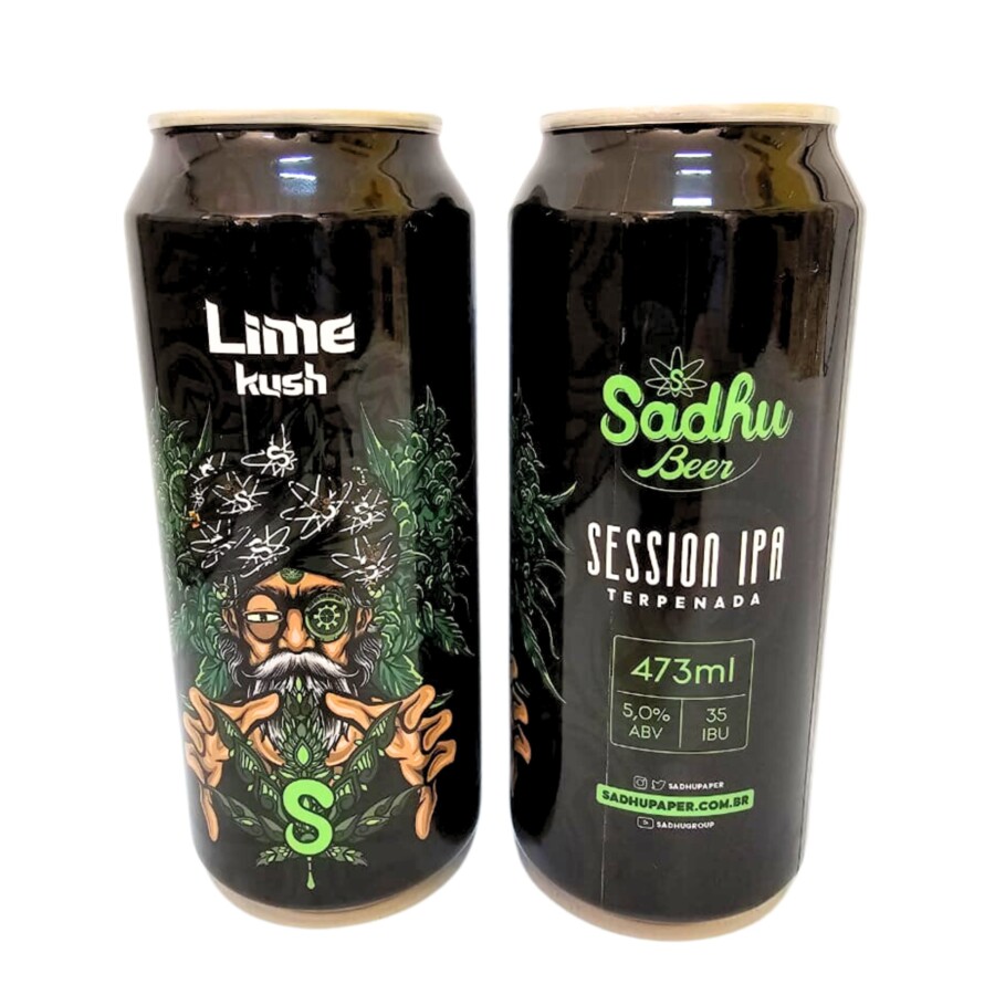 CERVEJA SADHU BEER 473ML LIME KUSH C/12 un – REF – 1804 - JVB Distribuidora