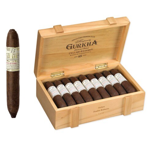 CHARUTO GURKHA 15 ANOS DOUBLE ROBUSTO 5X58 C/20 – REF – 1847 - JVB Distribuidora