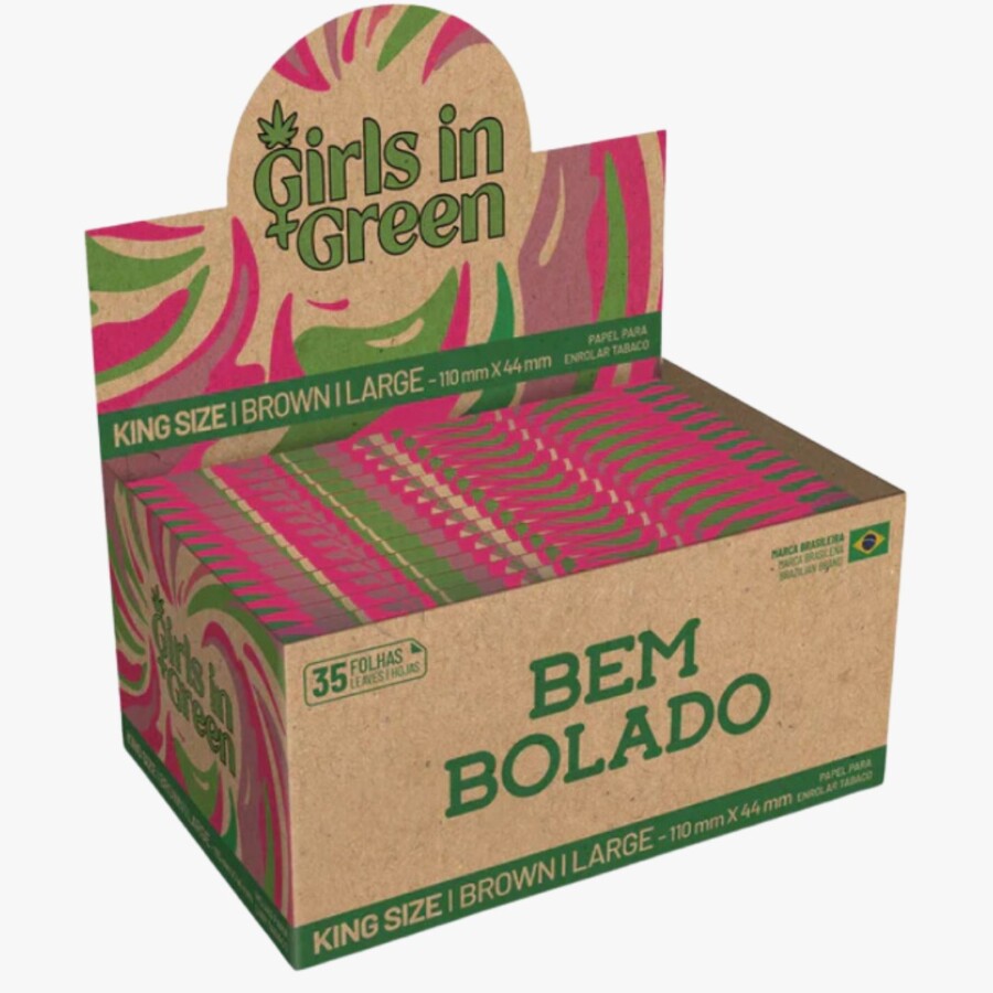 PAPEL BEM BOLADO GIRL IN GREEN BROWN LARGE C/30 – REF – 1865 - JVB Distribuidora