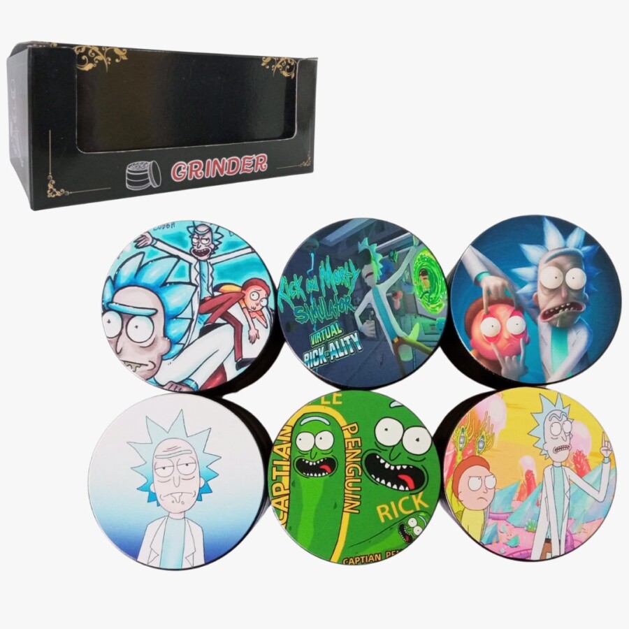 TRITURADOR METAL RICK E MORTY – 4P 61mm C/12 – REF – 1881 - JVB Distribuidora