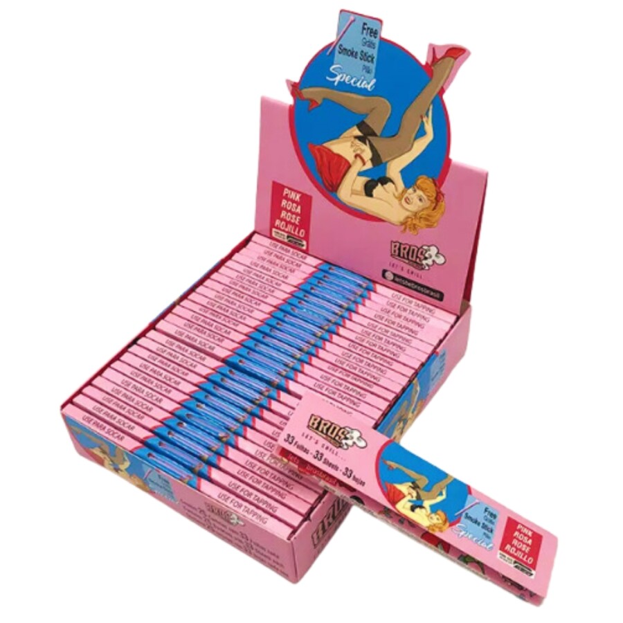 PAPEL CIG BROS PINK ESPECIAL 33 KING SIZE + PILÃO C/25 – REF – 2026 - JVB Distribuidora