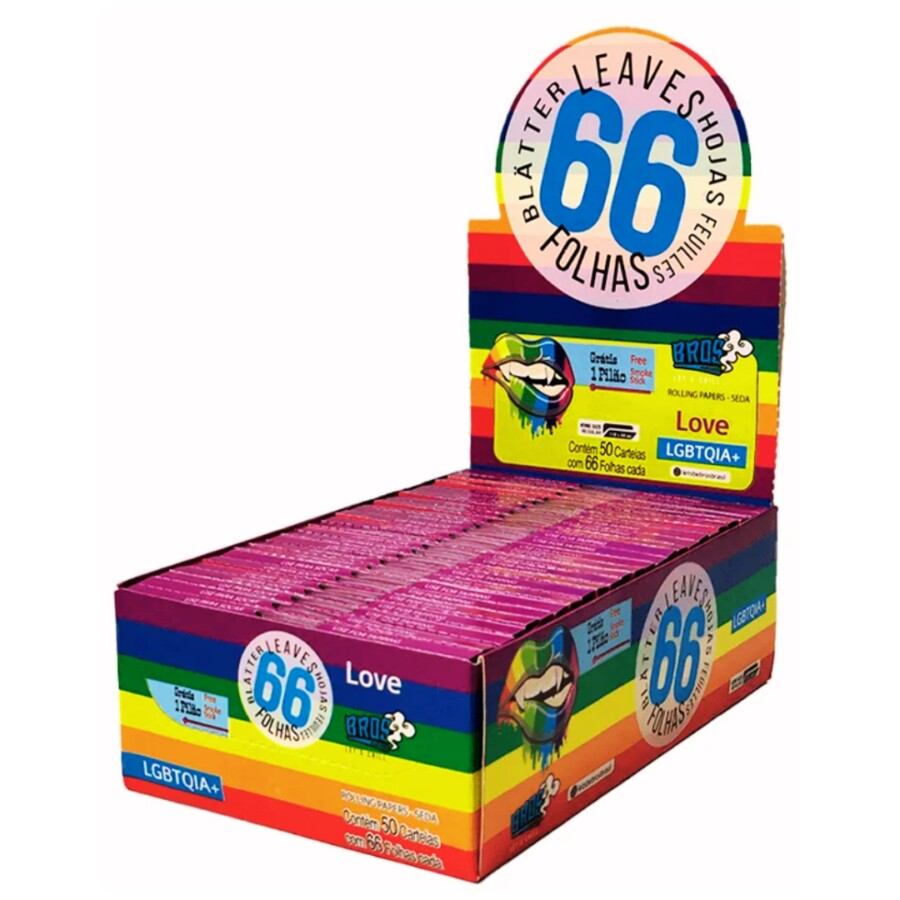 PAPEL CIG BROS LOVE 66 KING SIZE + PILÃO C/50 – REF – 2027 - JVB Distribuidora